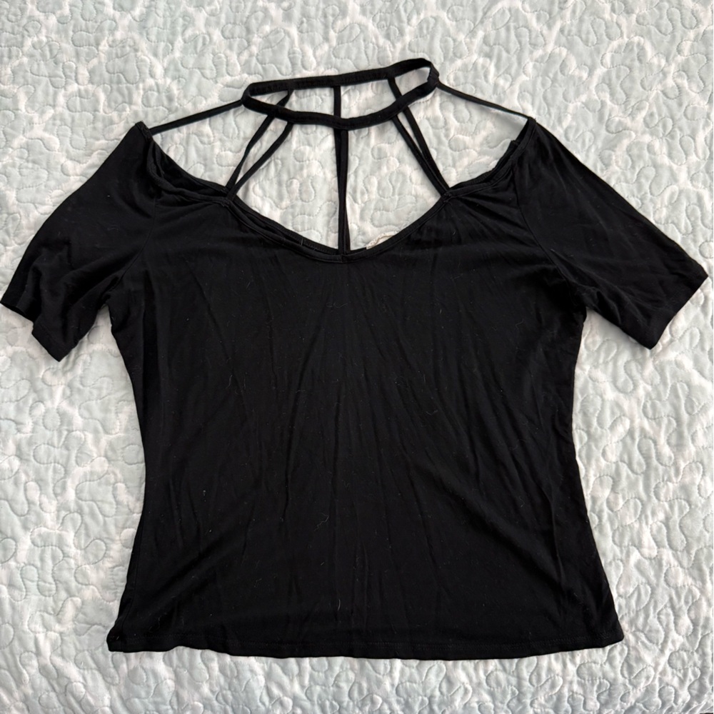 Bear Dance Black Strappy Top